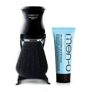 Men-U Pro Black Shaving Brush and Shave Creme Kit