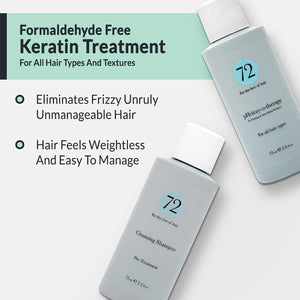 72 Hair Formaldehyde Free Keratin Treatment Kit