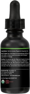 Naturalistix Peppermint Essential Oil USDA Certified