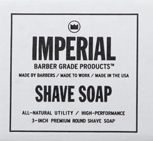 Load image into Gallery viewer, Imperial Barber Glycerin Soap Puck for Shave &amp; Face Use, 6.2 oz

