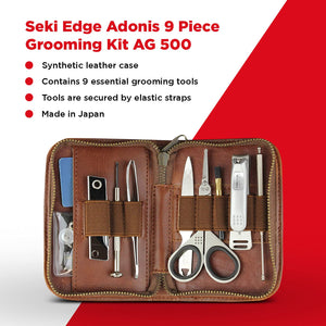 Seki Edge Adonis 9 Piece Grooming Kit AG 500