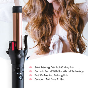 The Farrah Automatic Hair Curling Iron Wand 1 Inch
