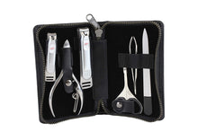 Load image into Gallery viewer, Seki Edge Craftsman Luxury Mens Grooming Kit (SS-3103) - 6 Piece Premium Manicure &amp; Pedicure Nail Kit with Nail Clippers, Nail Nipper, Nose Scissors, Nail File, &amp; Tweezers in Travel Case

