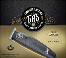 Load image into Gallery viewer, GAMA Absolute Action T-Blade Outliner Trimmer Clippers Cord or Cordless Function
