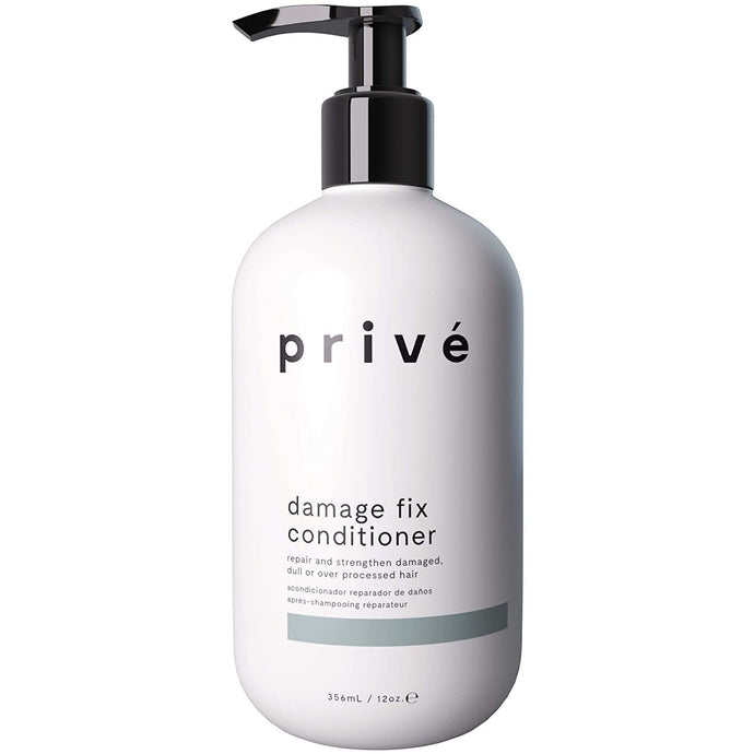 Privé Damage Fix Conditioner Repair and Strengthen Damaged, Dull or Over Processed Hair from Within – Natural Ingredients – Vegan Cruelty-Free Color-Safe Hair Conditioner for Dry Hair (12 oz / 356 ml)