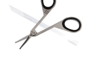 Seki Edge Stainless Steel Nostril Scissors (SS-908) - Safety Grooming Scissors with Round Blunt Tips for Trimming Nose Hair & Other Facial Hair for Men & Women - Made in Japan