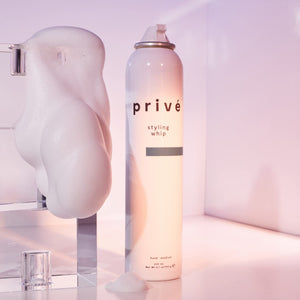 Privé Styling Whip – Styling & Volumizing Mousse – Incredible Body, Movement, Volume and Shine for Fine and Medium Hair, Curly Hair Mousse (6.7 oz)