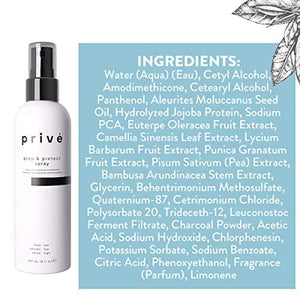 Privé Prep & Protect Spray – Blow Dry Spray, Heat Protectant Spray for Hair – Heat Shield, Thermal & Hot Tool Protection, Hydration and Extra Shine for All Hair Types (8 oz)