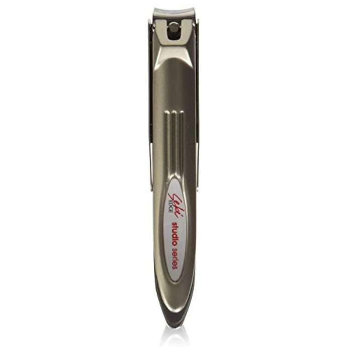 Seki Edge Satin Slim Nail Clipper (SS-109) - Stainless Steel Fingernail Clippers With Nail File & Nail Catcher - Slim Design to Shape Nails for Men & Women - Made in Japan