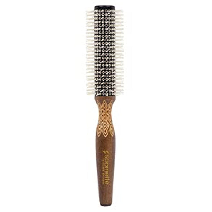 Spornette Small Etched Thermal Rounder 1.75 Inch Tourmaline Ionic Nylon Bristle Round Brush For Blow Drying Short Hair (ET-6) Give Volume, Lift & Body To All Hair Types. Great Around Hairline & Bangs