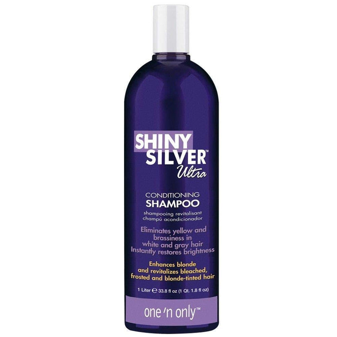 One 'n Only Shiny Silver Ultra Conditioning Shampoo, Restores Shiny Brightness to White, Grey, Bleached, Frosted, or Blonde-Tinted Hair, Protects Hair Color