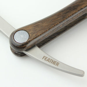 Feather Artist Club SS Wood Folding Straight Razor