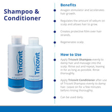 Load image into Gallery viewer, Tricovit Shampoo and Conditioner Routine for Hair Loss and Thinning 8.4oz
