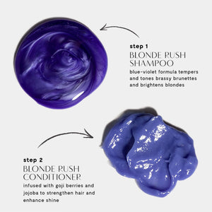 Privé Blonde Rush Shampoo – Purple Shampoo for Blonde Hair – No Yellow, Brass Off, Damage Repair, for Natural Highlighted Bleached Blondes – Smoothing Toning Blue Shampoo for Brassy Hair (8oz)