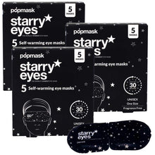 Load image into Gallery viewer, Popmask Starry Eyes Self Warming Eye Mask 3 Pack 15 Count
