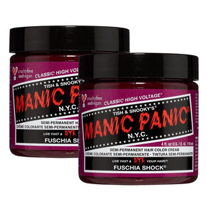 MANIC PANIC Fuschia Shock Hair Dye Classic 2PK