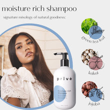 Load image into Gallery viewer, Privé Moisture Rich Shampoo - Deep Moisturizing Shampoo for Dry and Lifeless Hair, 12 oz
