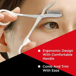 SEKI EDGE SS-605- Eyebrow Comb Scissors