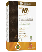 Load image into Gallery viewer, One &#39;n Only Argan Oil Fast 10 Permanent Hair Color Kit, Gray Hair Coverage in 10 Minutes, Helps Maintain Natural Moisture Balance, Advanced Micro-Pigments for Natural Tones
