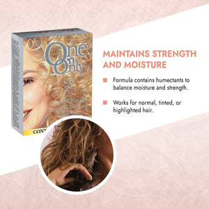 One 'n Only Acid Perm with Argan Oil for Smooth, Shiny, and Softer Hair Curls, Use on Normal, Tinted, and Highlighted Hair, Controlled Processing Through Natural Body Heat