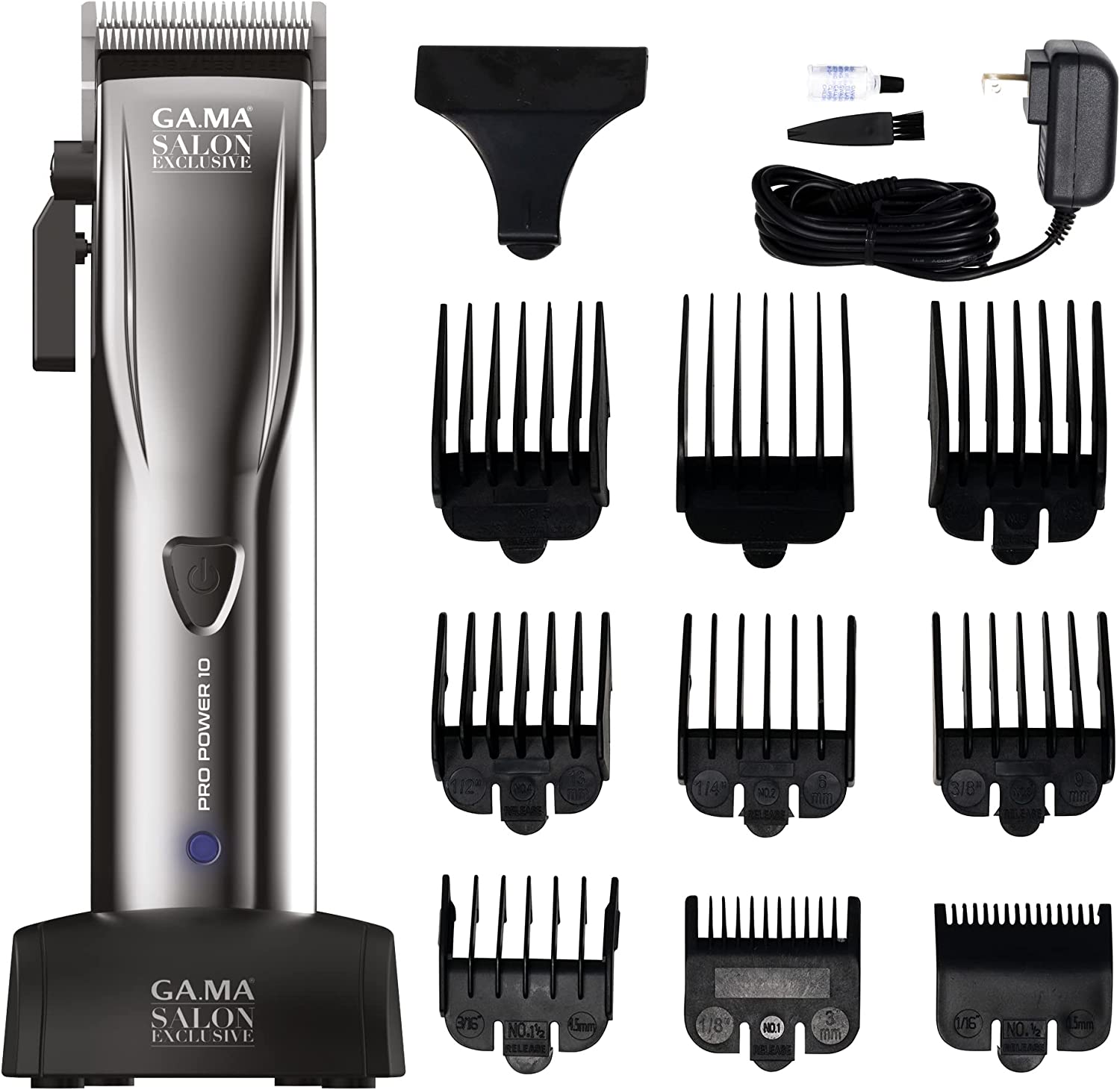 GAMA Salon Exclusive Pro Power 10 Professional Hair Clippers Cord or Cordless Function - 1