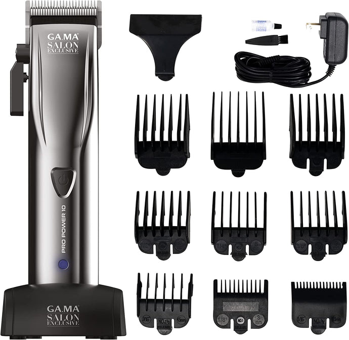 GAMA Salon Exclusive Pro Power 10 Professional Hair Clippers Cord or Cordless Function