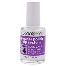Load image into Gallery viewer, Cuccio Colour Powder Polish Dip System Step 2 And 4 - Specially Formulated Resins - Vibrant Finish With Flawless, Rich Color And Durability - Nail Polish Base And Top Gel - 0.5 Oz

