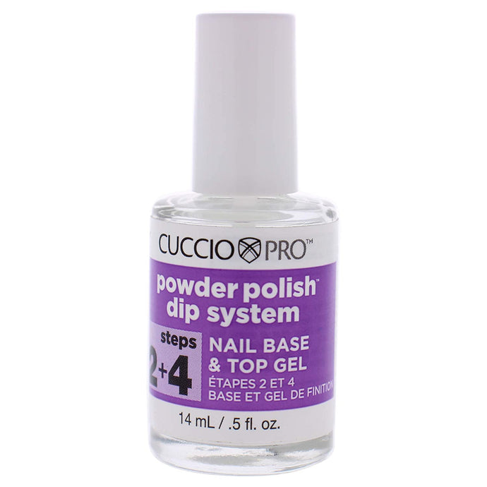 Cuccio Colour Powder Polish Dip System Step 2 And 4 - Specially Formulated Resins - Vibrant Finish With Flawless, Rich Color And Durability - Nail Polish Base And Top Gel - 0.5 Oz