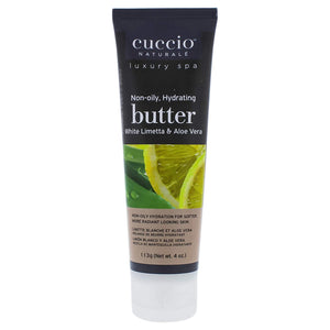 Cuccio Naturale Butter Blend White Limetta and Aloe Vera - Non-Greasy Moisturizing Butter Body Cream - Refreshing and Soothing - Paraben and Cruelty Free with Natural Ingredients - 4 oz.