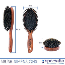Load image into Gallery viewer, Spornette DeVille Cushion Oval Boar Bristle Hair Brushes
