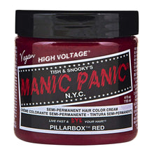 Load image into Gallery viewer, Manic Panic Pillarbox Red Hair Dye - Classic High Voltage - Semi Permanent Hair Color - Deep True Red Color - For Dark &amp; Light Hair – Vegan, PPD &amp; Ammonia-Free - For Coloring Hair on Women &amp; Men
