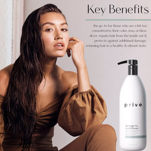 Privé Damage Fix Conditioner ( 32 Fluid Ounces / 946 Milliliters )- Repairs Dry and Over-Processed Hair From Within and Protects From Future Additional Damage