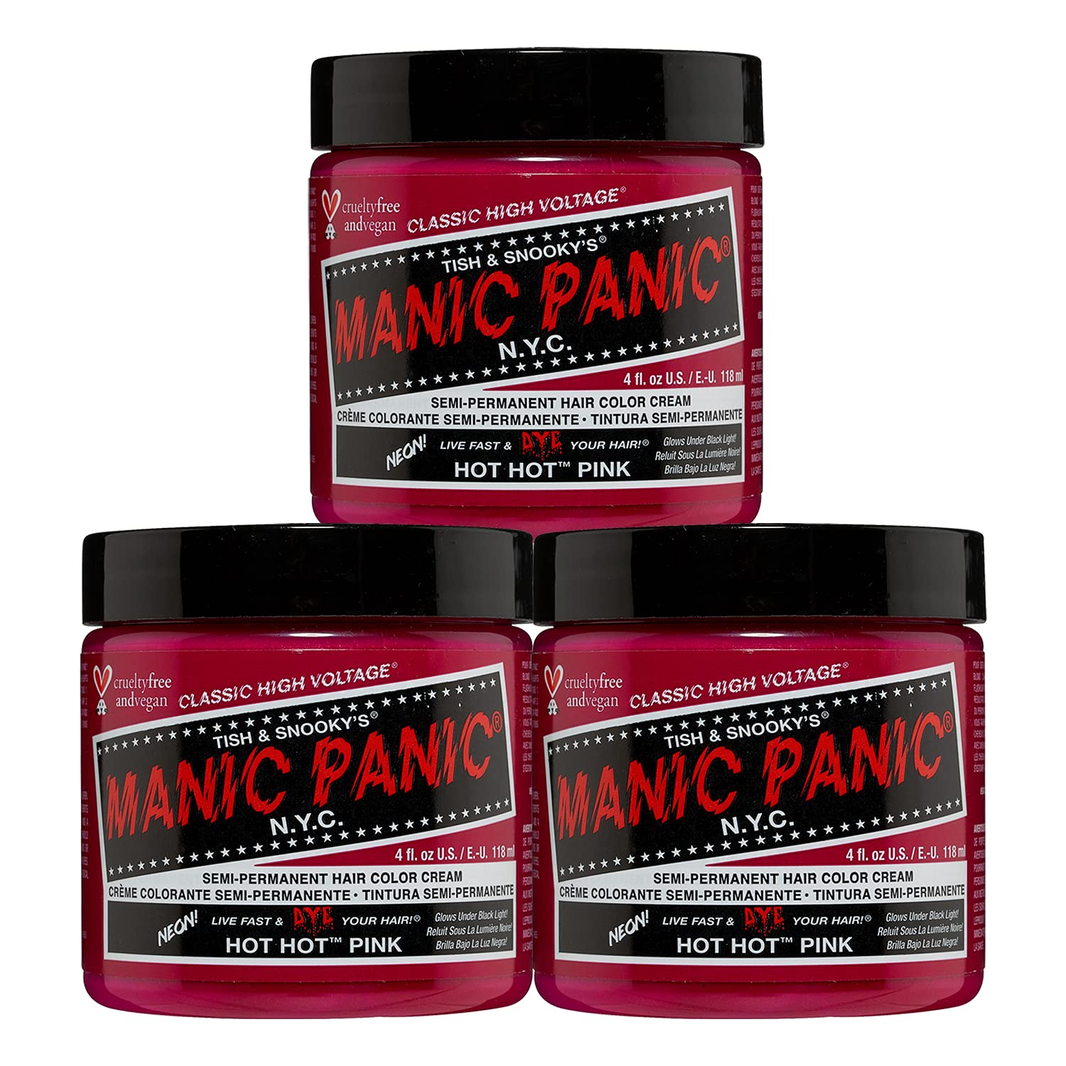 Manic Panic Hot Hot Pink Semi Permanent Cream Hair Color
