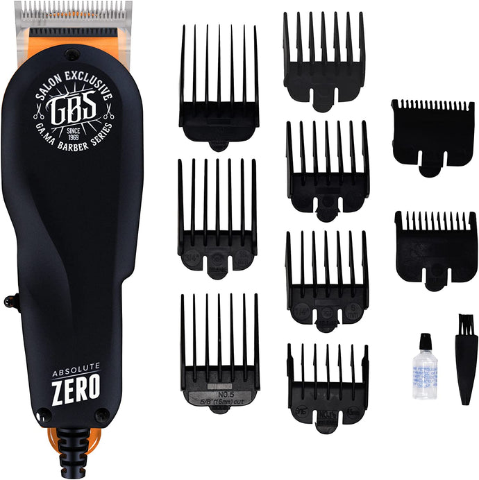 GAMA Absolute Zero Hair Clippers with Zero Gapped Balding Blade