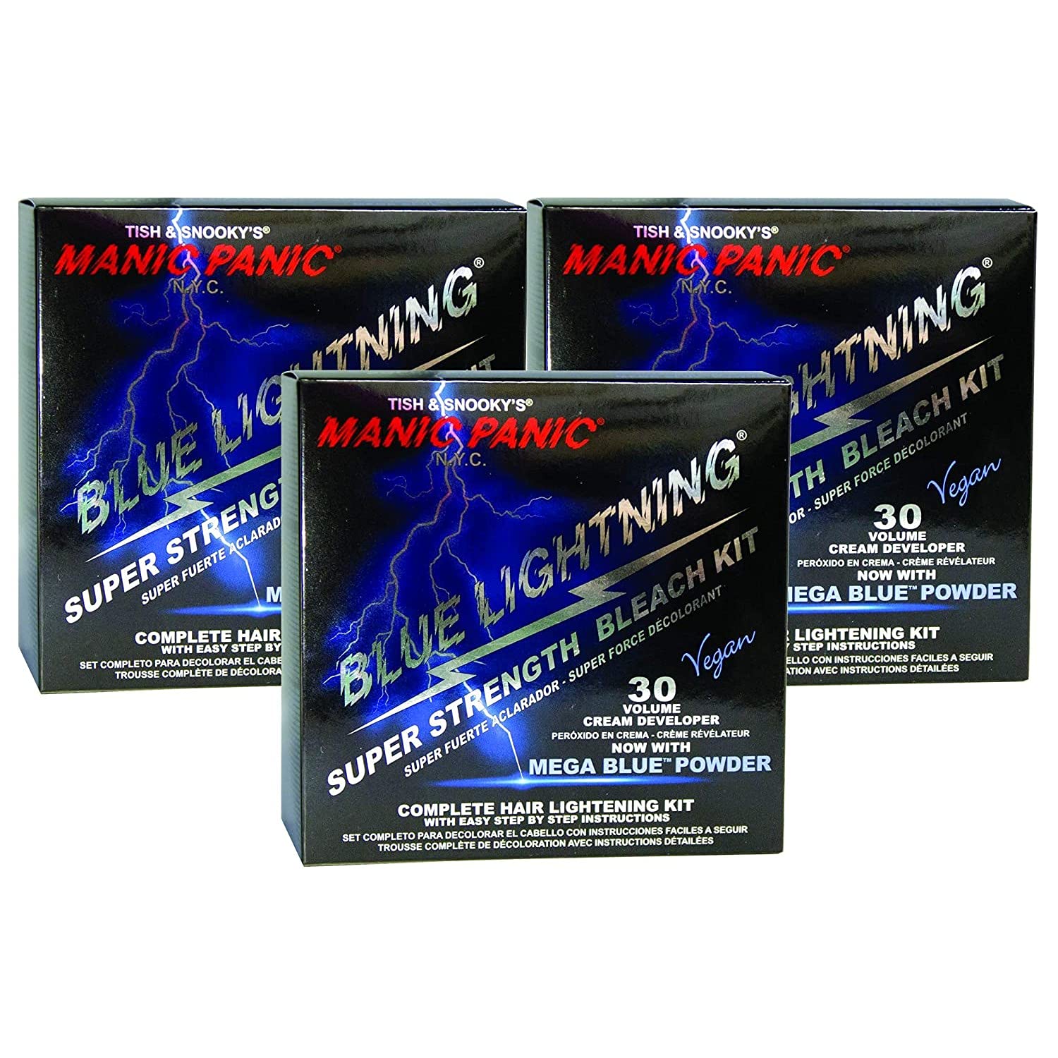 MANIC PANIC 40 Vol Lightning Hair Bleach Kit 3PK – Beauty Pro Distributor