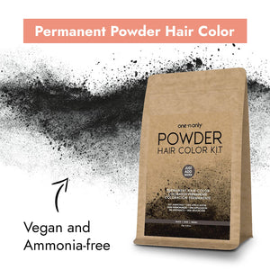 One 'n Only Powder Hair Color Kit, Permanent Color in Single Application, 100% Gray Hair Coverage without Lift, Just Add Water - No Developer Needed, Vegan and Cruelty Free