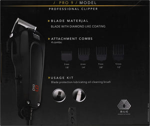 GAMA Salon Exclusive Pro 9 Professional Hair Clippers