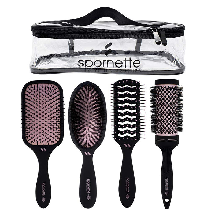 Spornette Pink Ion Fusion Brush Set with Gift Bag