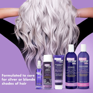 One 'n Only Shiny Silver Ultra Shine Spray, Restores Shiny Brightness to White, Grey, Bleached, Frosted, or Blonde-Tinted Hair, Instantly Revitalizes Dry Hair, Prevents Color Fading, 4 Fl. Oz