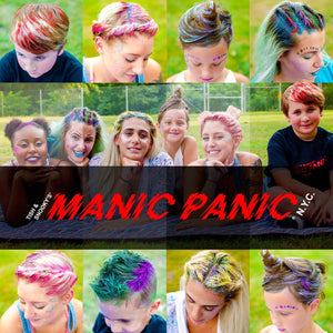 MANIC PANIC Electric Sky Blue Hair Color Gel - Dye Hard - Temporary Washable, Blue Hair Styling Gel for Kids & Adults - Glows Under Black Lights