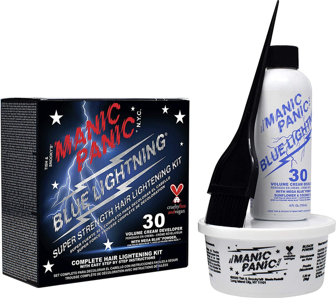 MANIC PANIC Blue Lightning Bleach Kit 30 Vol New